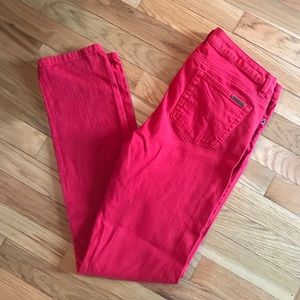 Red Michael Kors Jeans. Size 8.